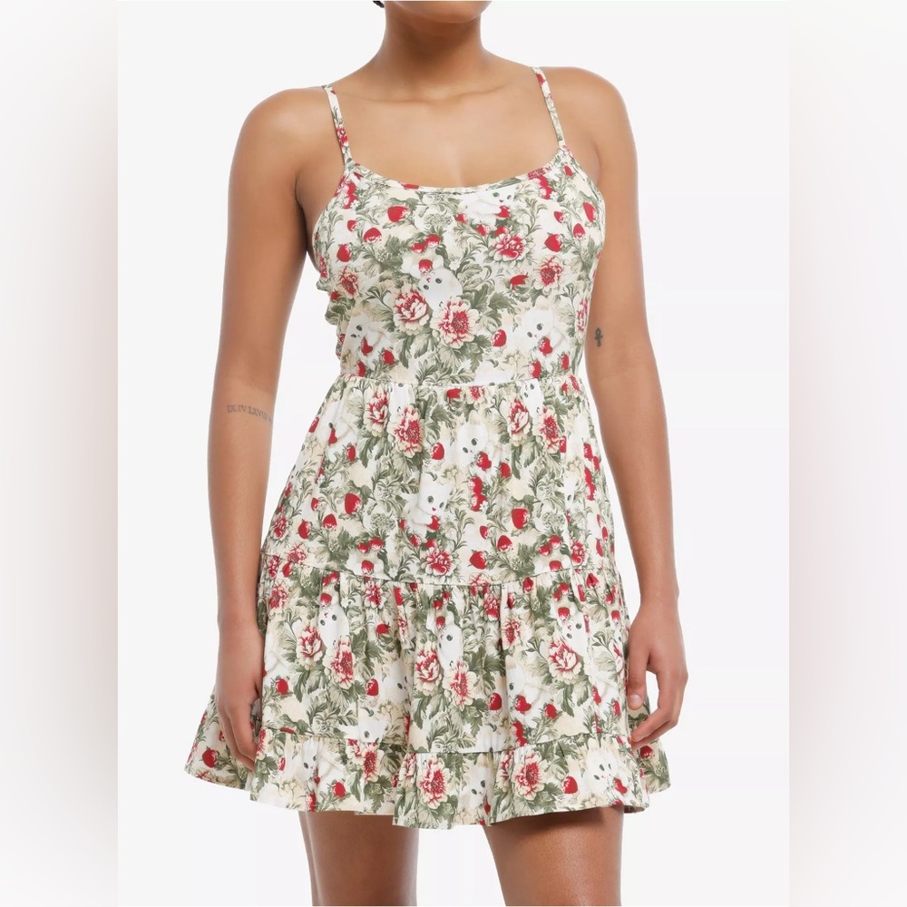 Cats and Strawberries Sundress